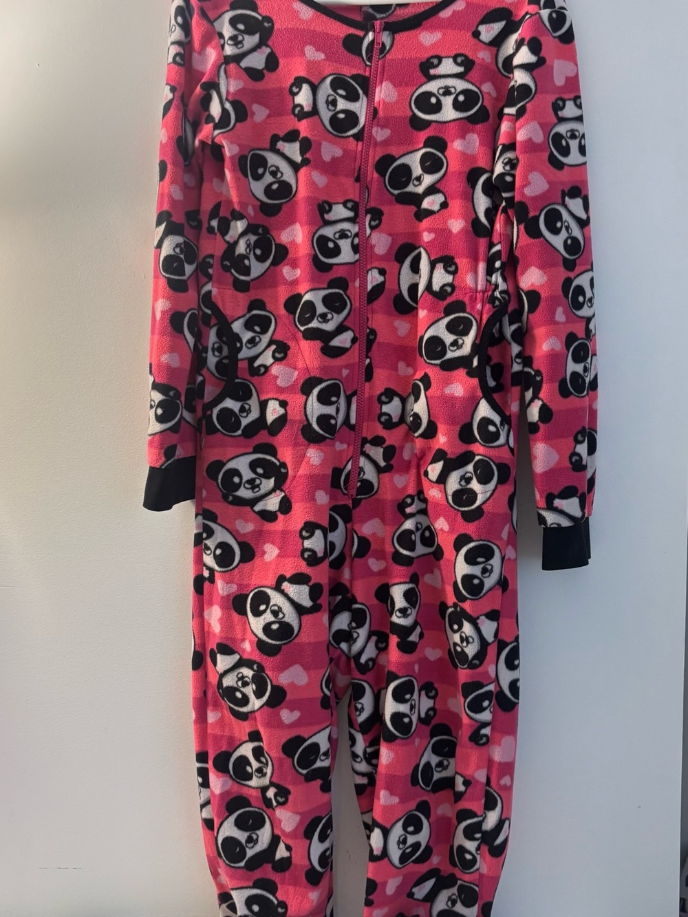 Pink Panda Fleece Sleep Sack for Kids with Full Zip